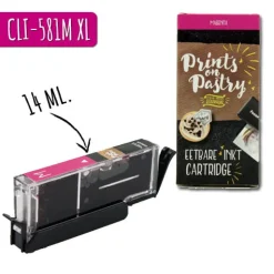 Hot Prints on Pastry Eetbare Inkt Cartridge Rood XL (CLI-581M)