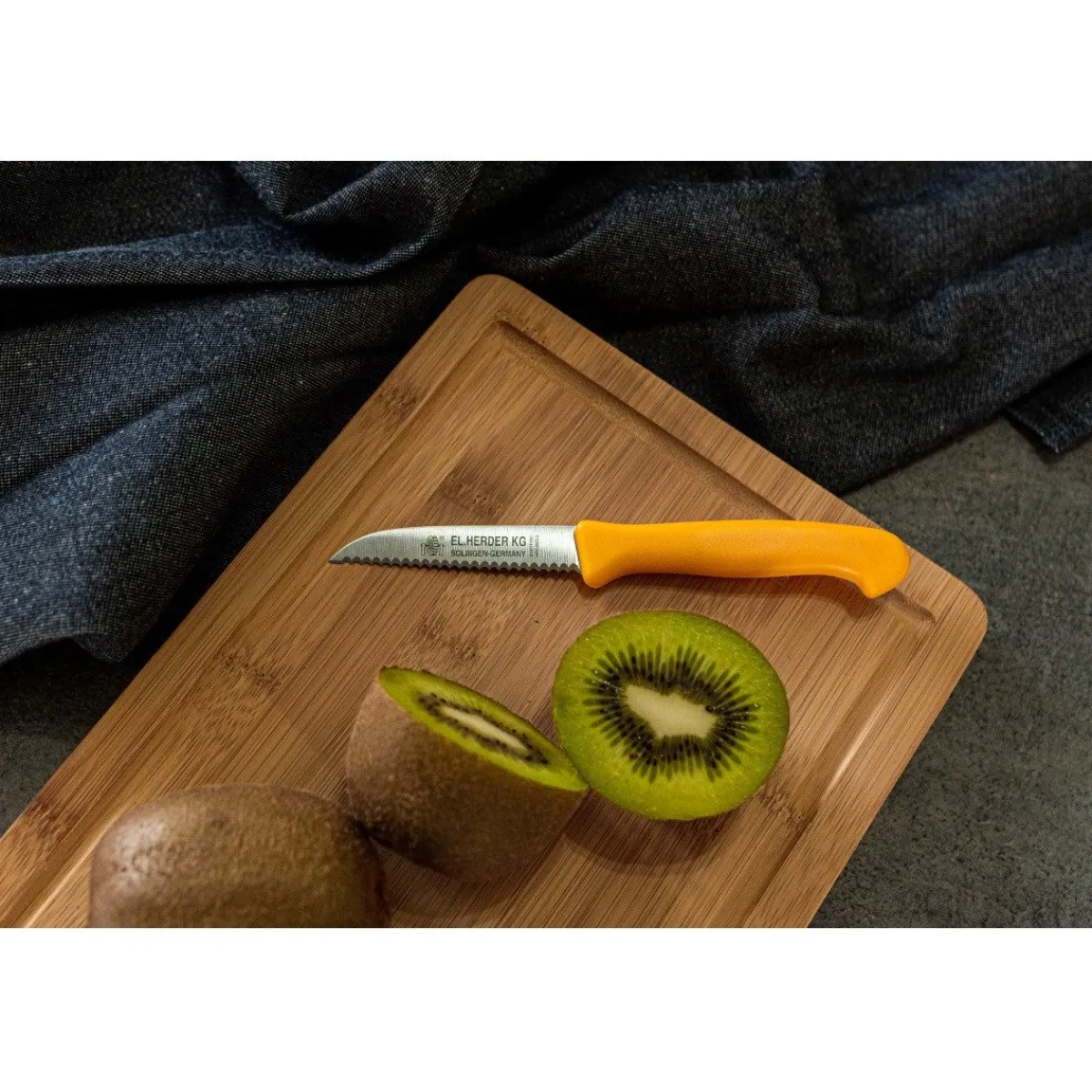 Clearance Overig El Herder Gekarteld Schilmes RVS Geel 8cm