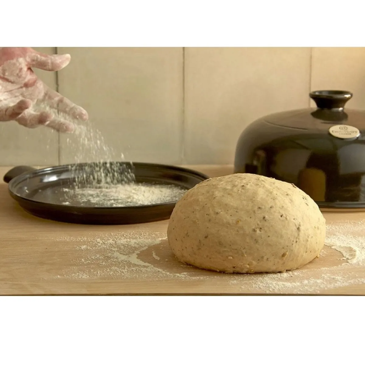 Sale Emile Henry Broodbakbol Fusain Ø28,5cm