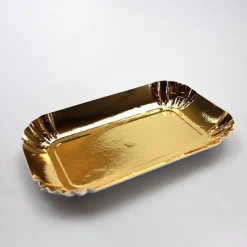 Best Overig Gebaksschoteltje Rechthoek Goud 9,5x5cm 100st.