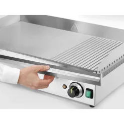 Online Hendi Bakplaat 1/3 geribbeld 220V/3500W