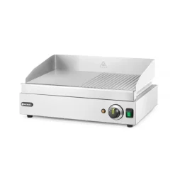 Hot Hendi Bakplaat half geribbeld 1/2 glad 1/2 geribd 230V/2400W