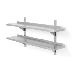 New Hendi Dubbel verstelbare wandplank + 2 stalen beugels 120cm