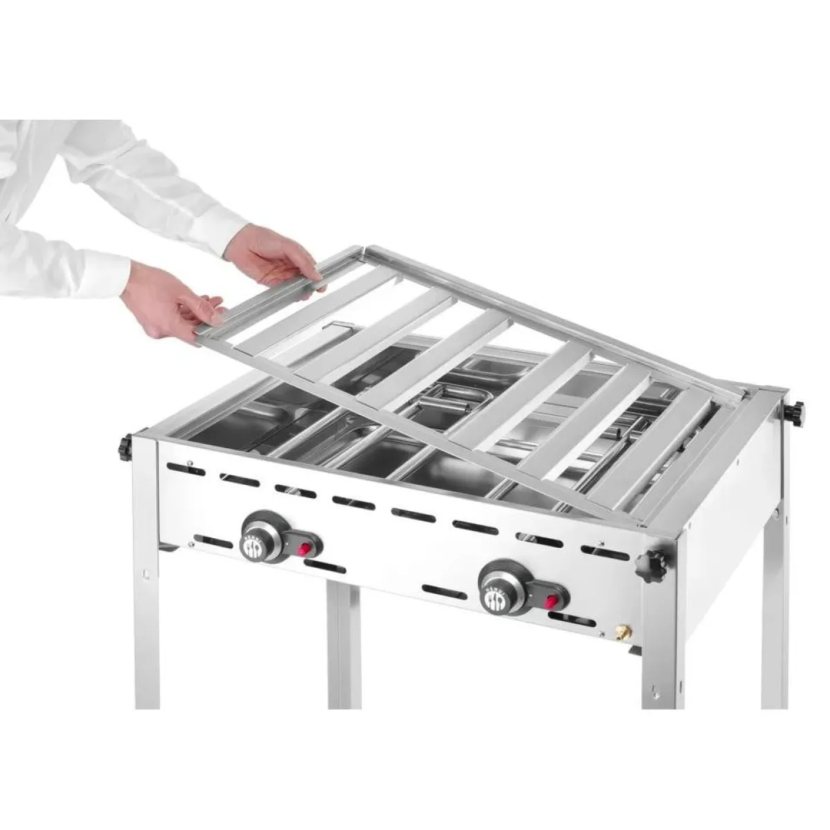 Best Hendi Green Fire 2 branders incl. bakplaat + GN 1/1 rooster