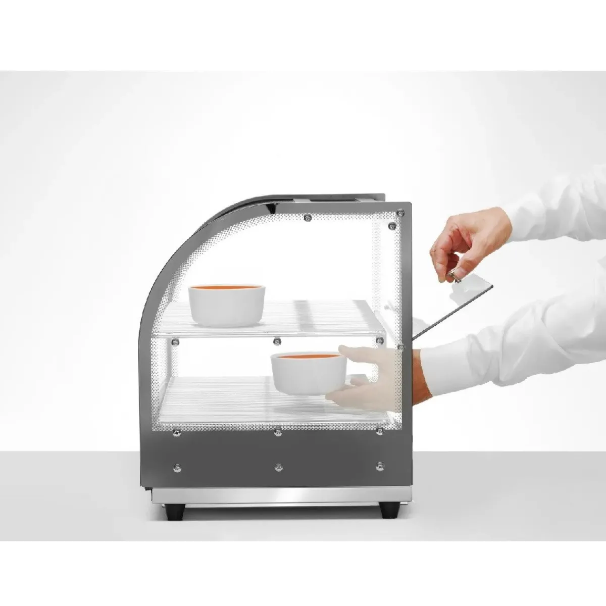 Hendi Opzet Warmhoudvitrine Tweelaags