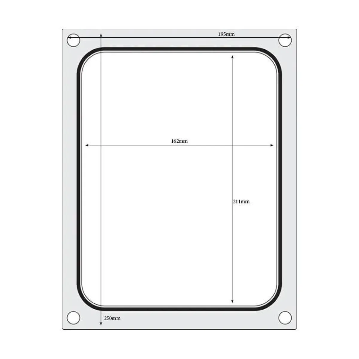 Clearance Hendi Traysealer matrix container 227x178 mm