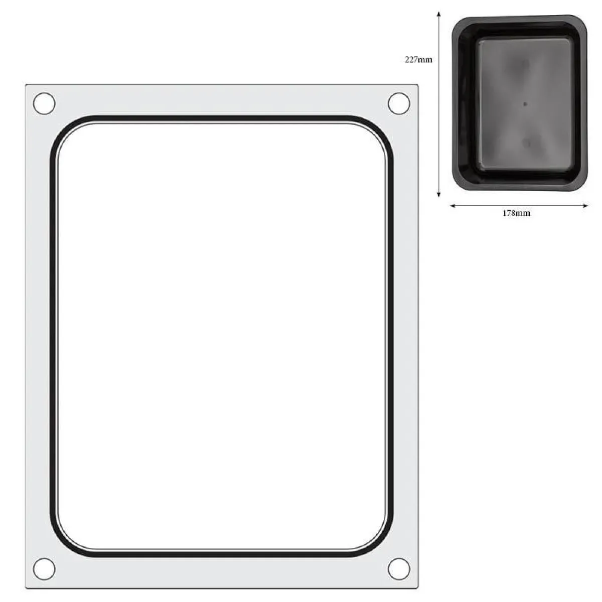 Clearance Hendi Traysealer matrix container 227x178 mm
