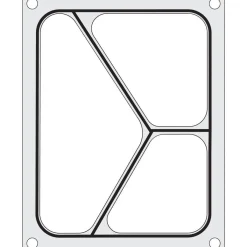 Best Hendi Traysealer matrix Driedelige container 227x178 mm