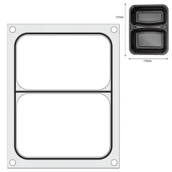 Best Hendi Traysealer matrix Twee-delige container 227x178 mm