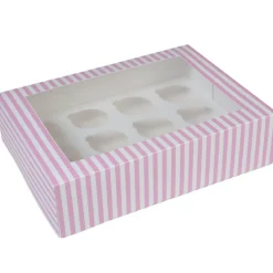Outlet House of Marie HoM Cupcake Doosje 12 Circus (incl. tray met venster) 50st**