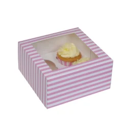 Hot House of Marie HoM Cupcake Doosje 4 Circus (incl. tray met venster) 2st.