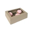 Best House of Marie HoM Cupcake Doosje 6 Kraft (incl. tray met venster) 100st.