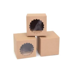 Clearance House of Marie HoM Cupcake Doosje 1 Kraft (incl. tray met venster) 3st.