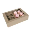 House of Marie HoM Cupcake Doosje 12 Kraft (incl. tray met venster) 50st.