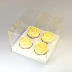 Online House of Marie HoM Cupcake Doosje 4 Transparant (incl. tray) 10st.
