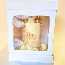 Hot House of Marie HoM Taartdoos 30,5x30,5x35,5cm Extra Hoog met Venster 5st.