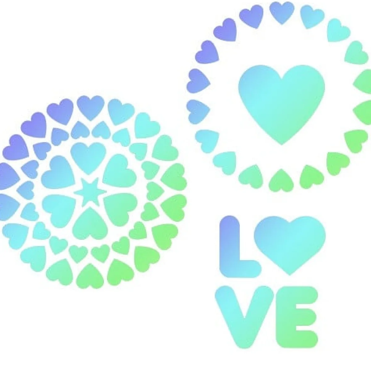 Clearance JEM Sjabloon Love Set/3