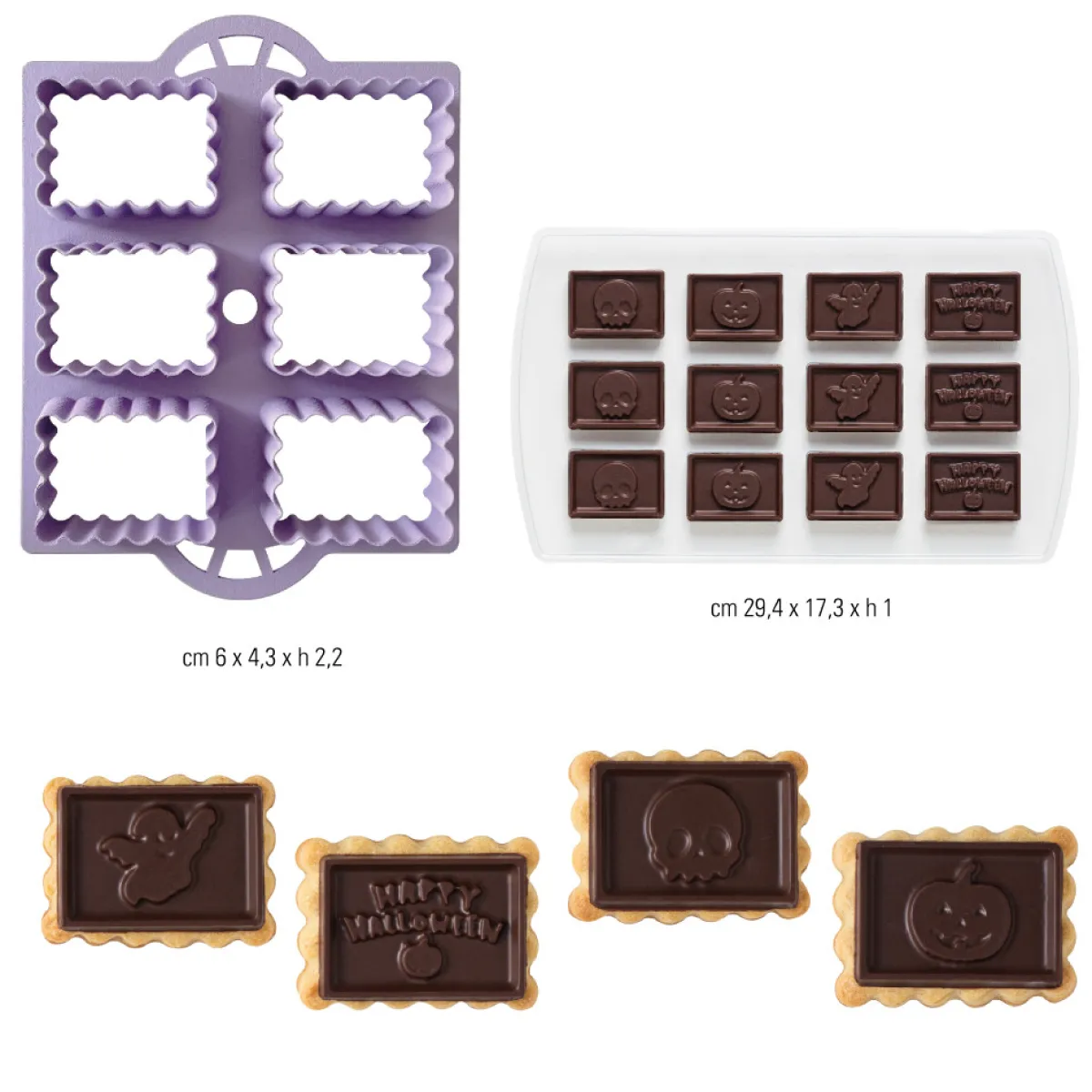 Online Decora Koekjes Uitsteker & Mold Halloween Set 2-delig