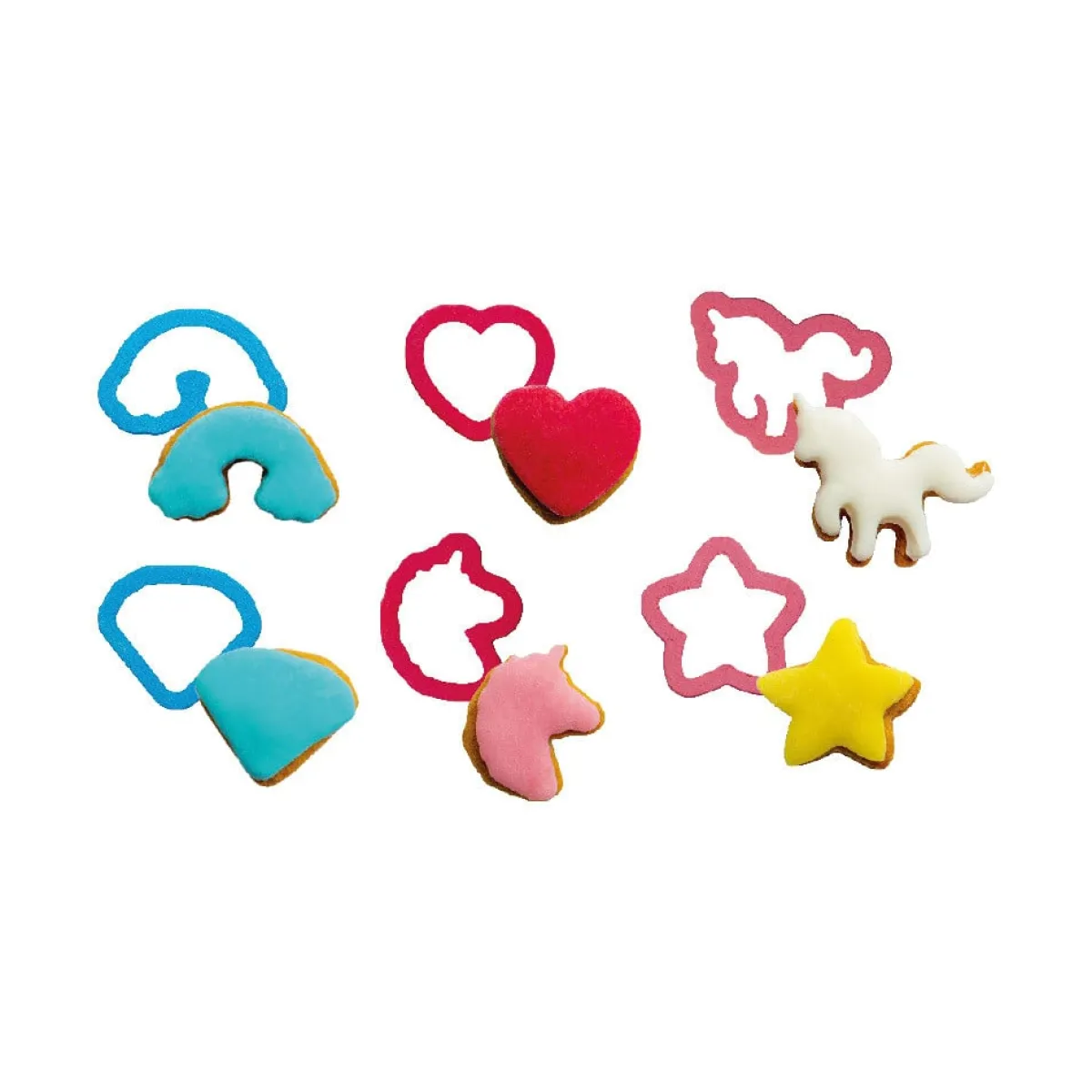 New Decora Koekjes Uitsteker Set Unicorn 6-delig