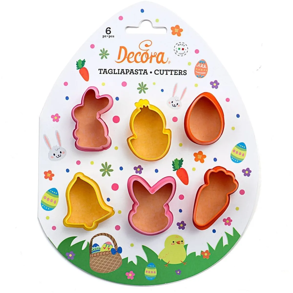 Decora Koekjes Uitstekerset Pasen Mini Figuren Set/6