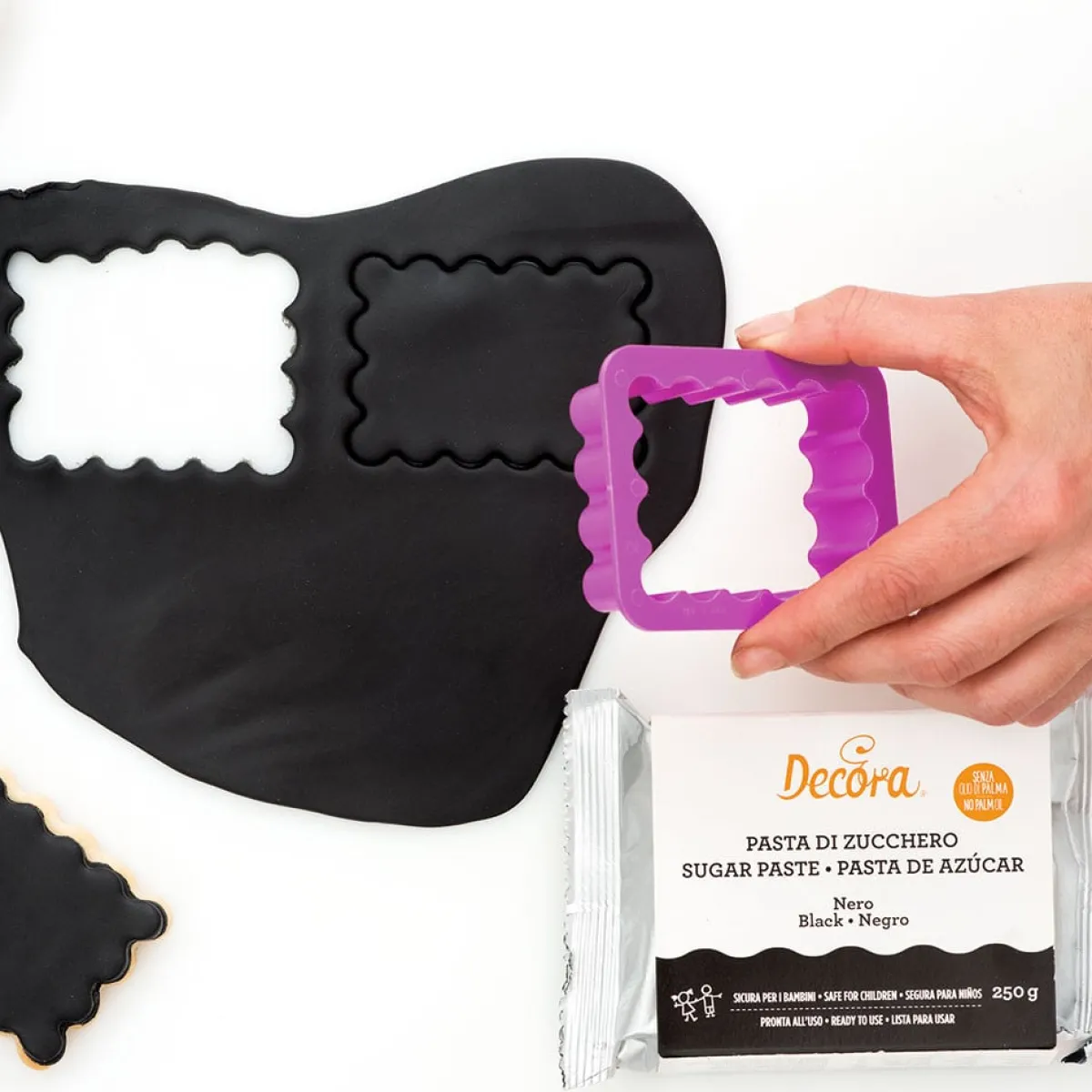 Clearance Decora Koekjes Uitstekerset Rechthoek met Kartel 4st.