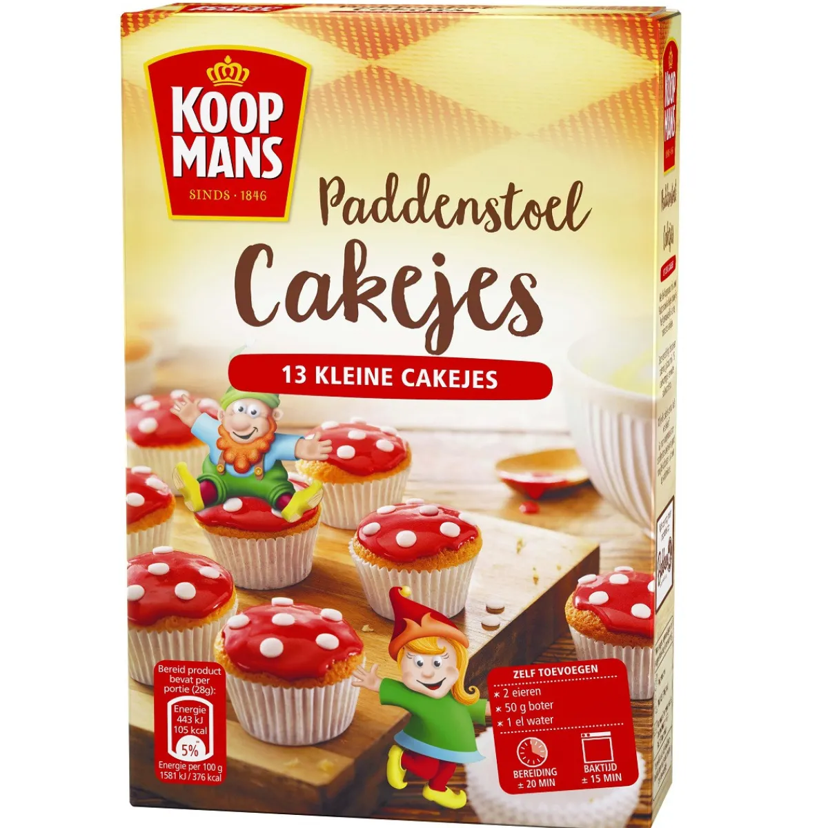 Sale Koopmans Paddenstoelcakejes Mix 220g