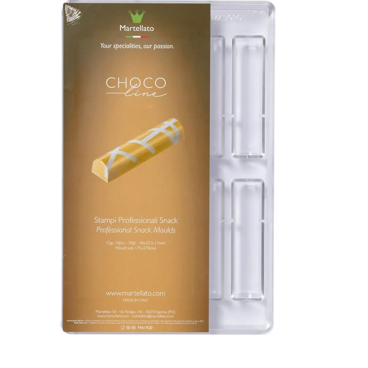 Sale Martellato Bonbonvorm Curvy Snack (10x) 96x22x17mm