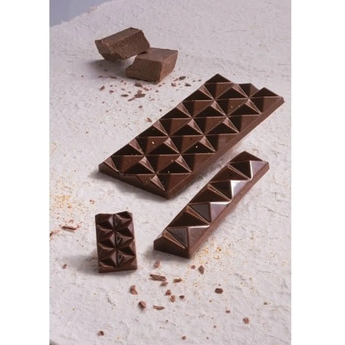 Clearance Martellato Chocolademal Pyramide Tablet (3x) 13,8x7,2x1,1 cm
