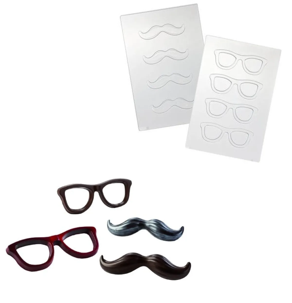 Online Martellato Chocolademal Snor en Bril (8x)