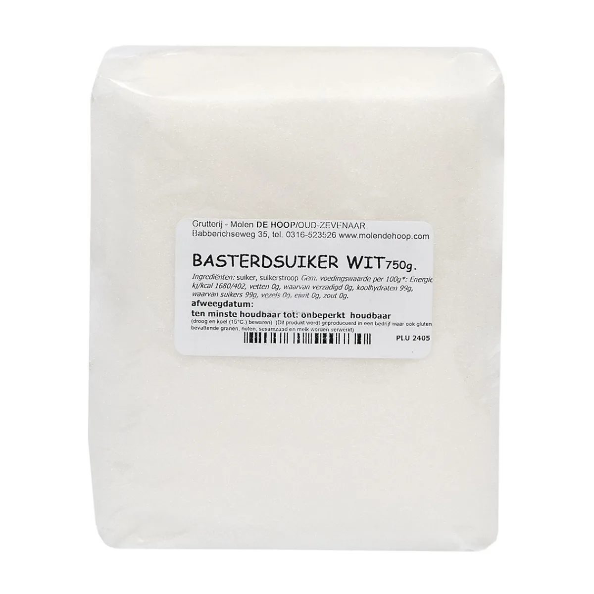 Clearance Molen de Hoop Basterdsuiker Wit 750gr