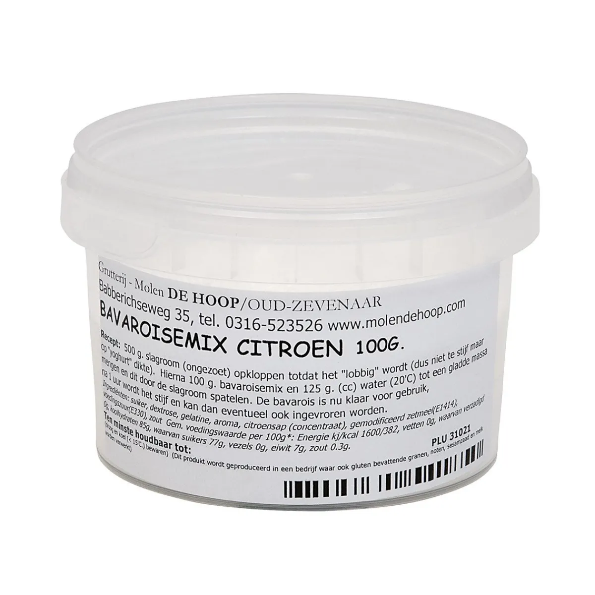 Clearance Molen de Hoop Bavarois Citroen 100gr