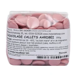 Clearance Molen de Hoop Chocoladedruppels Aardbei 200g