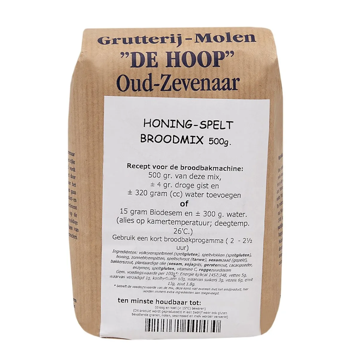 Molen de Hoop Honing Speltbroodmix 500gr
