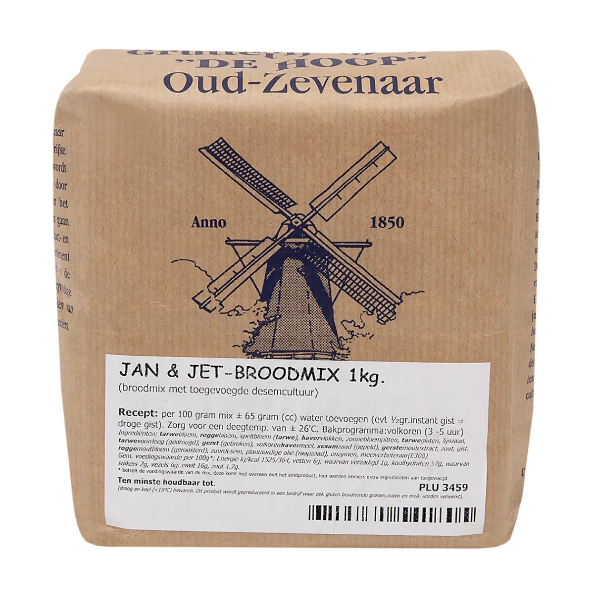 Hot Molen de Hoop Jan & Jet Broodmix 1kg (geen gist nodig)