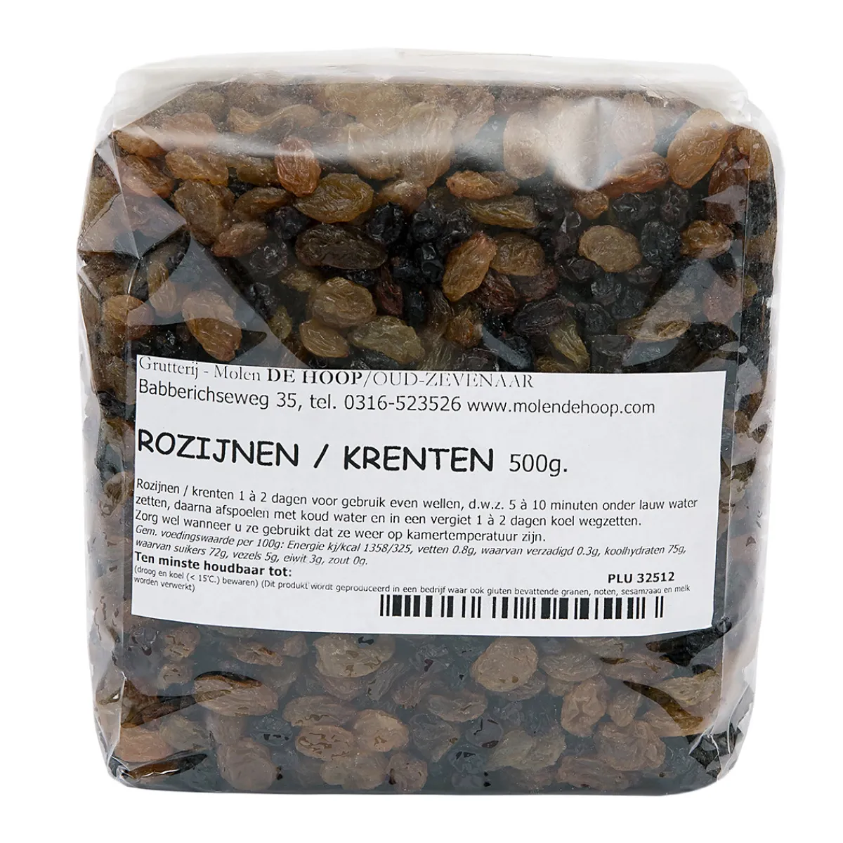 Clearance Molen de Hoop Rozijnen-Krenten Mix 500g