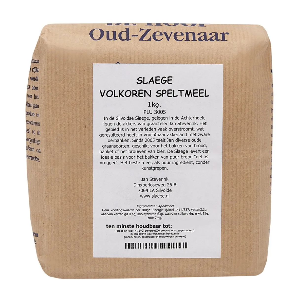 Discount Molen de Hoop Slaege Volkoren Speltmeel 1kg