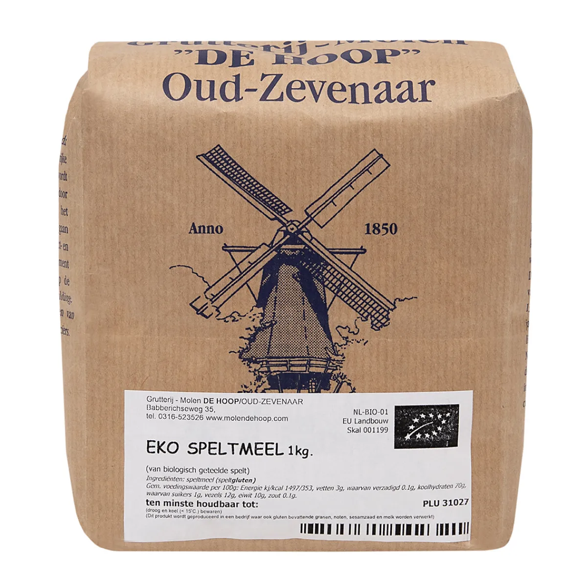 New Molen de Hoop Speltmeel EKO 1kg