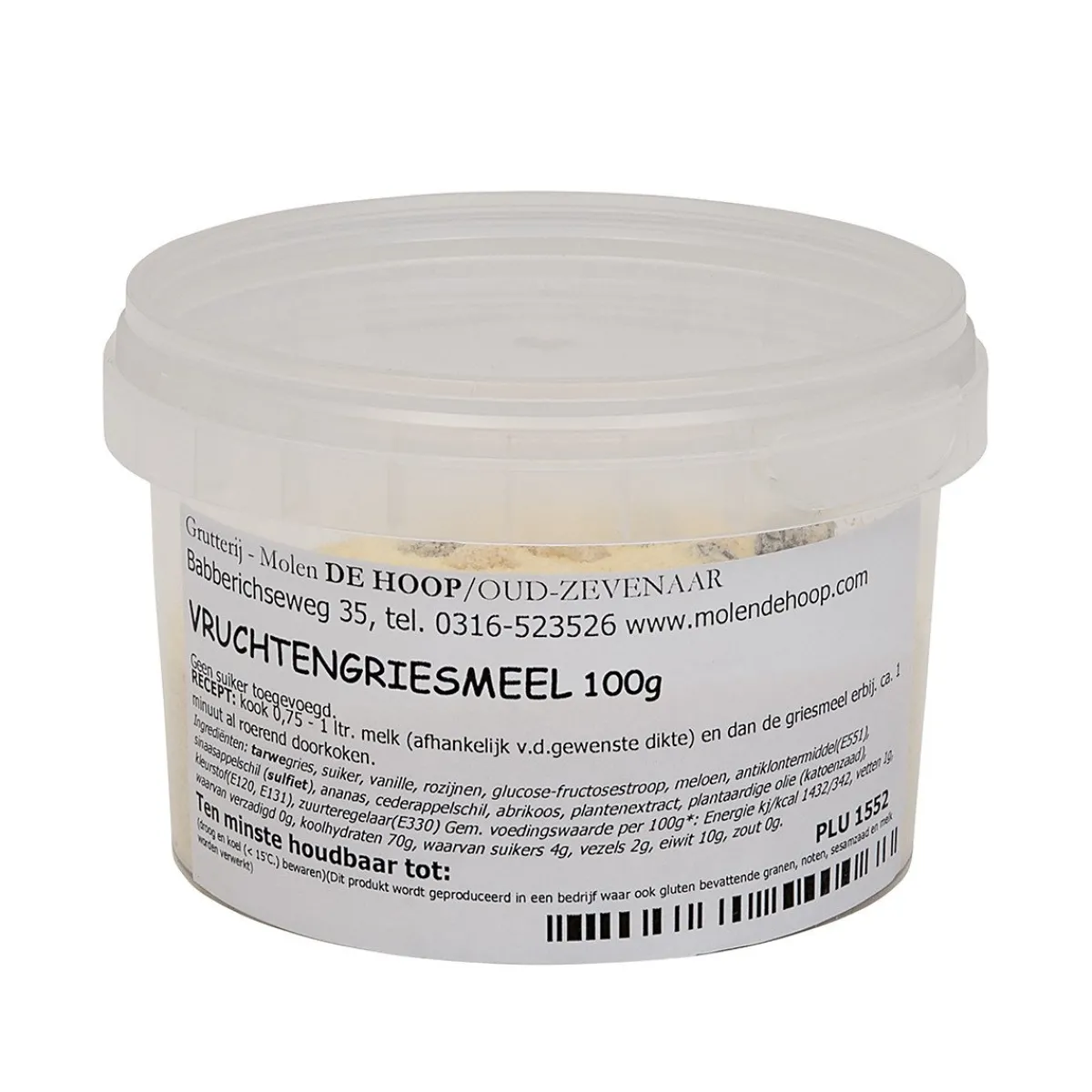 Clearance Molen de Hoop Vruchtengriesmeel 100 gr.