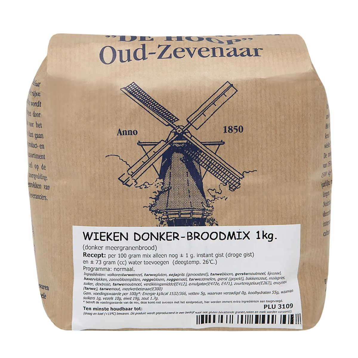 Online Molen de Hoop Wieken Donker Broodmix 1kg