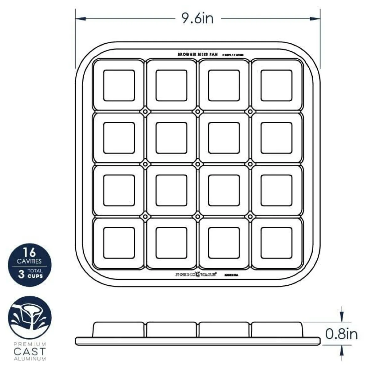 New Nordic Ware Brownie Bakvorm
