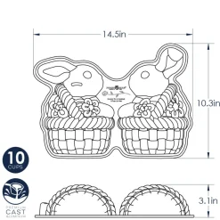 Discount Nordic Ware Paashaas in Mandje Bakvorm