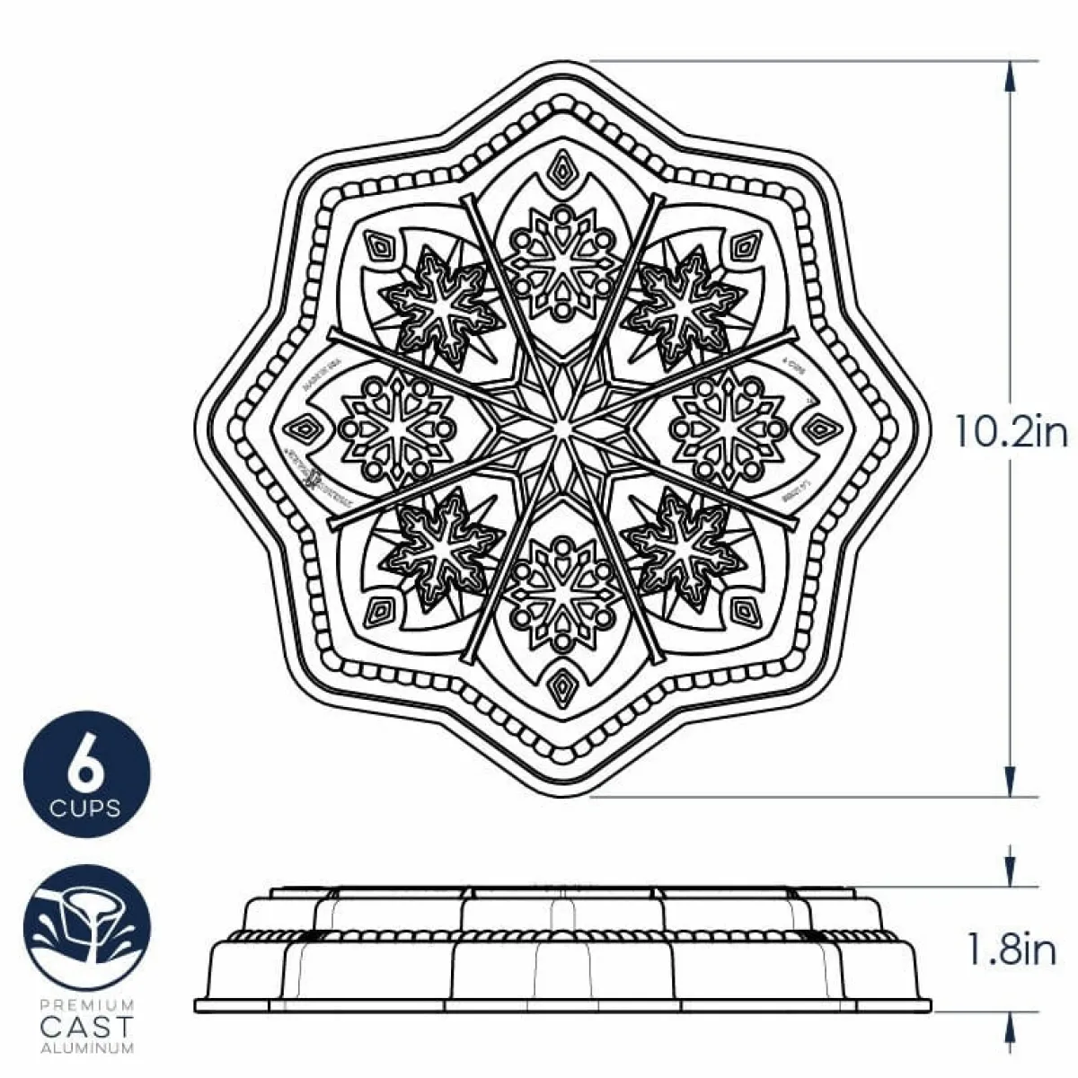 Hot Nordic Ware Sneeuwvlok Bakvorm