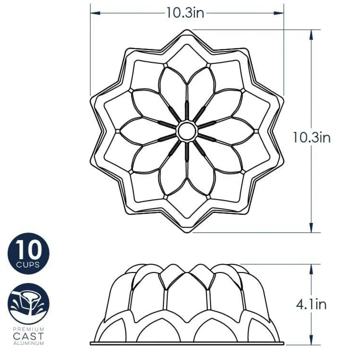 Hot Nordic Ware Vintage Ster Tulband Bakvorm