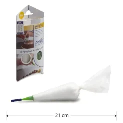 Clearance One Way Wegwerp Spuitzak (Cornetje) Transparant 10x 21x12cm