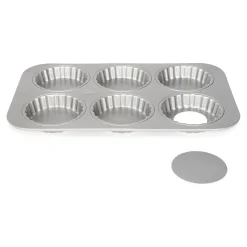Best Patisse Mini Quichevorm Losse Bodem Silver-Top 6xØ10cm