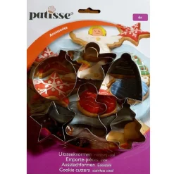 Clearance Patisse Uitstekers Kerst RVS 6-delig