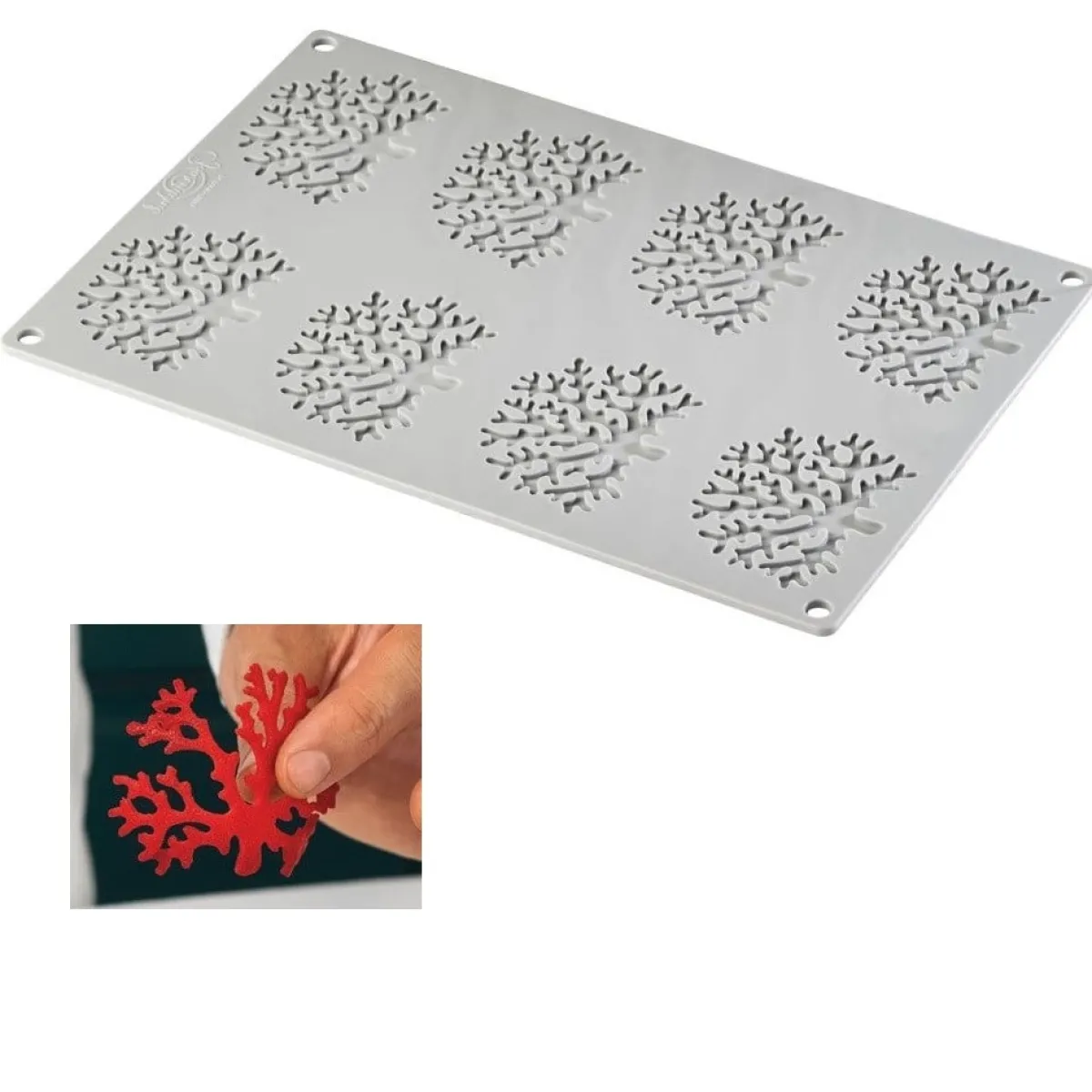 Outlet Pavoni Siliconen Vorm Coral (8) Ø75x59mm 30x20cm