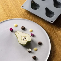 New Pavoni Siliconen Vorm Halve Peer 75x54mm (8) 30x17,5cm