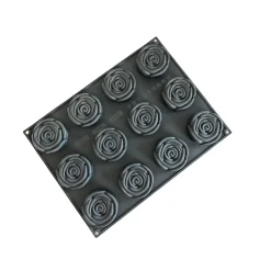 Hot Pavoni Siliconen Vorm Rozen Ø78x26mm (12) 40x30cm