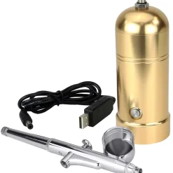 Hot PME Airbrush Kit Oplaadbaar Goud
